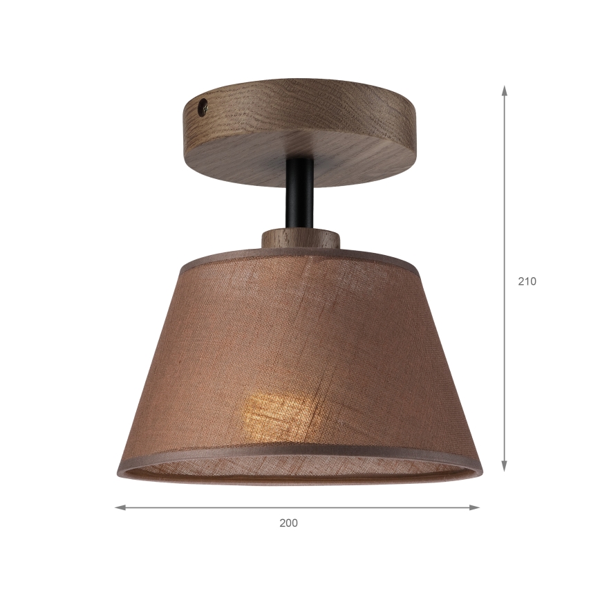 Brilagi - LED Stropna svjetiljka ANTHONY 1xE14/60W/230V hrast orah/smeđa