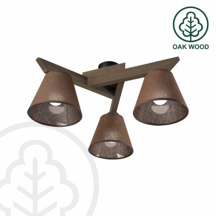 Brilagi - LED Stropna svjetiljka ANTHONY 3xE14/40W/230V hrast orah/smeđa