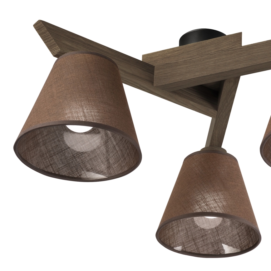 Brilagi - LED Stropna svjetiljka ANTHONY 3xE14/40W/230V hrast orah/smeđa
