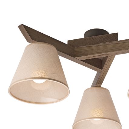 Brilagi - LED Stropna svjetiljka ANTHONY 3xE14/40W/230V hrast orah/bež