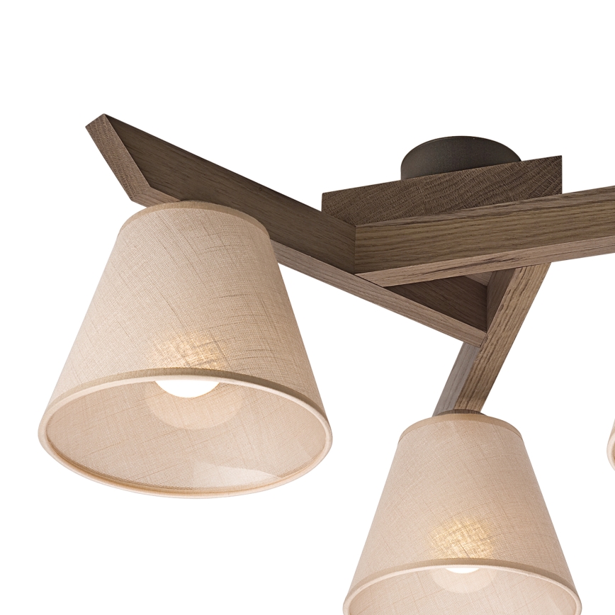 Brilagi - LED Stropna svjetiljka ANTHONY 3xE14/40W/230V hrast orah/bež