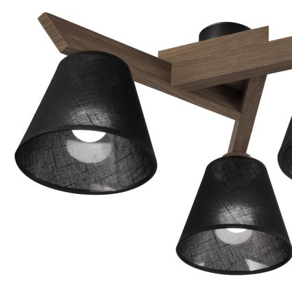 Brilagi - LED Stropna svjetiljka ANTHONY 3xE14/40W/230V hrast orah/crna