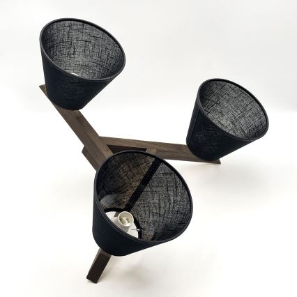 Brilagi - LED Stropna svjetiljka ANTHONY 3xE14/40W/230V hrast orah/crna