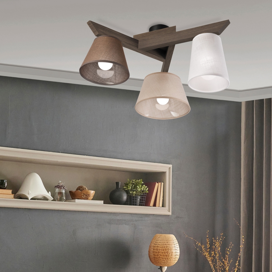 Brilagi - LED Stropna svjetiljka ANTHONY 3xE14/40W/230V hrast orah