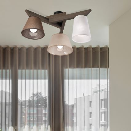 Brilagi - LED Stropna svjetiljka ANTHONY 3xE14/40W/230V hrast orah