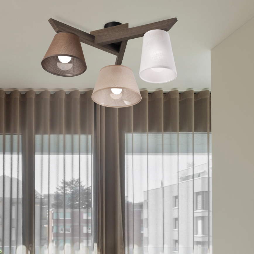 Brilagi - LED Stropna svjetiljka ANTHONY 3xE14/40W/230V hrast orah