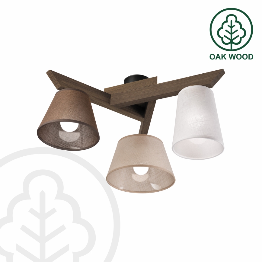 Brilagi - LED Stropna svjetiljka ANTHONY 3xE14/40W/230V hrast orah