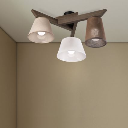 Brilagi - LED Stropna svjetiljka ANTHONY 3xE14/40W/230V hrast orah