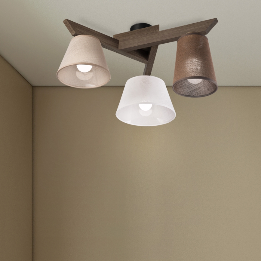 Brilagi - LED Stropna svjetiljka ANTHONY 3xE14/40W/230V hrast orah