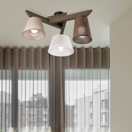 Brilagi - LED Stropna svjetiljka ANTHONY 3xE14/40W/230V hrast orah