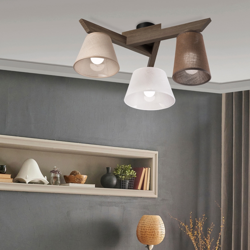 Brilagi - LED Stropna svjetiljka ANTHONY 3xE14/40W/230V hrast orah
