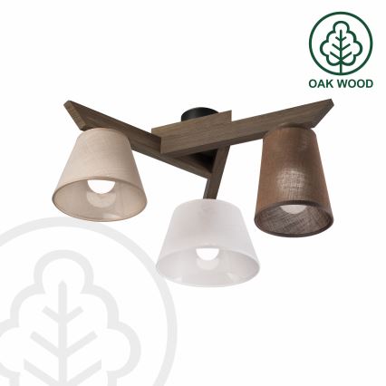 Brilagi - LED Stropna svjetiljka ANTHONY 3xE14/40W/230V hrast orah