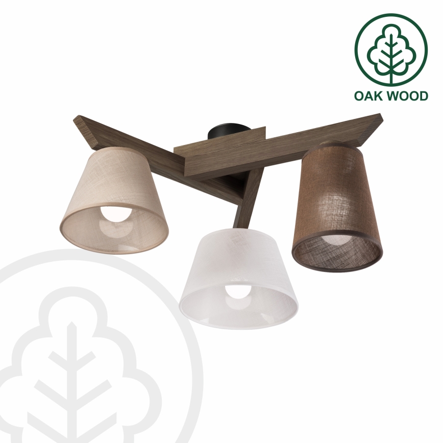 Brilagi - LED Stropna svjetiljka ANTHONY 3xE14/40W/230V hrast orah