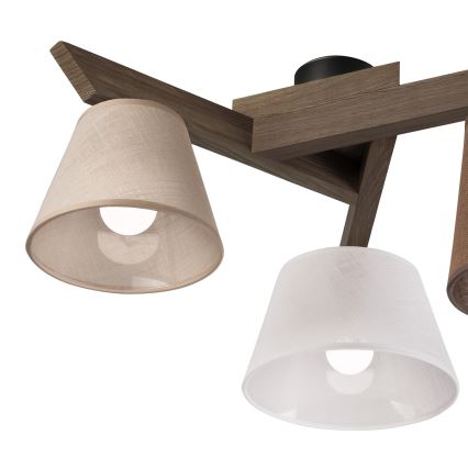 Brilagi - LED Stropna svjetiljka ANTHONY 3xE14/40W/230V hrast orah