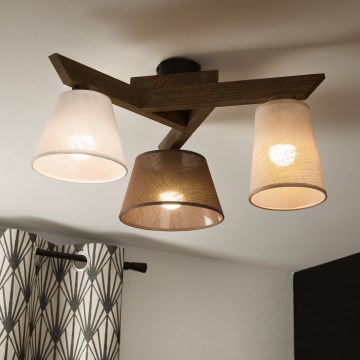 Brilagi - LED Stropna svjetiljka ANTHONY 3xE14/40W/230V hrast orah