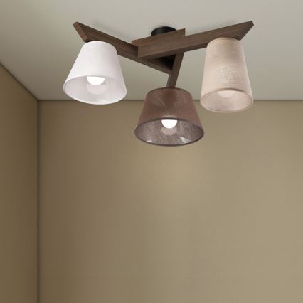Brilagi - LED Stropna svjetiljka ANTHONY 3xE14/40W/230V hrast orah