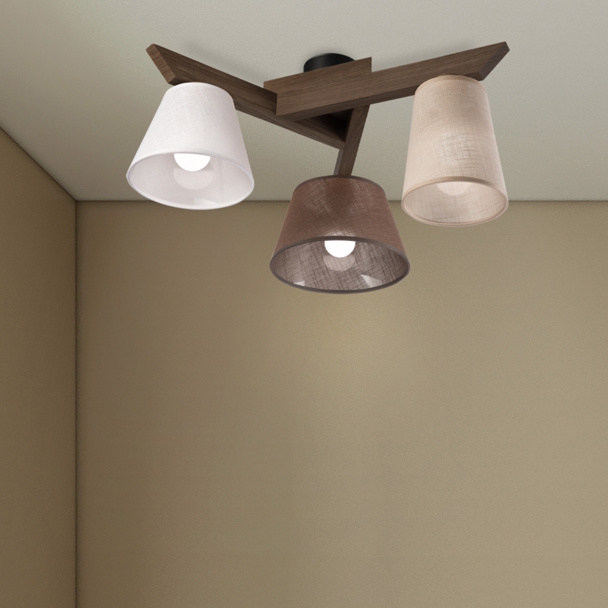 Brilagi - LED Stropna svjetiljka ANTHONY 3xE14/40W/230V hrast orah