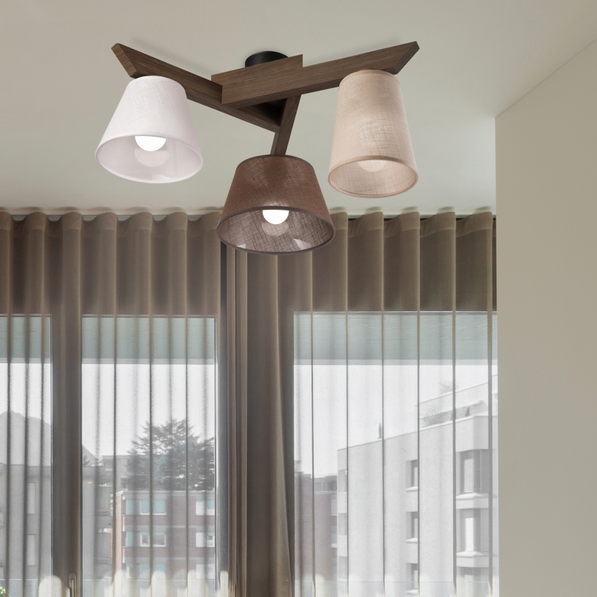 Brilagi - LED Stropna svjetiljka ANTHONY 3xE14/40W/230V hrast orah