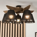 Brilagi - LED Stropna svjetiljka ANTHONY 5xE14/40W/230V hrast orah/crna