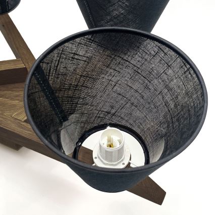 Brilagi - LED Stropna svjetiljka ANTHONY 5xE14/40W/230V hrast orah/crna