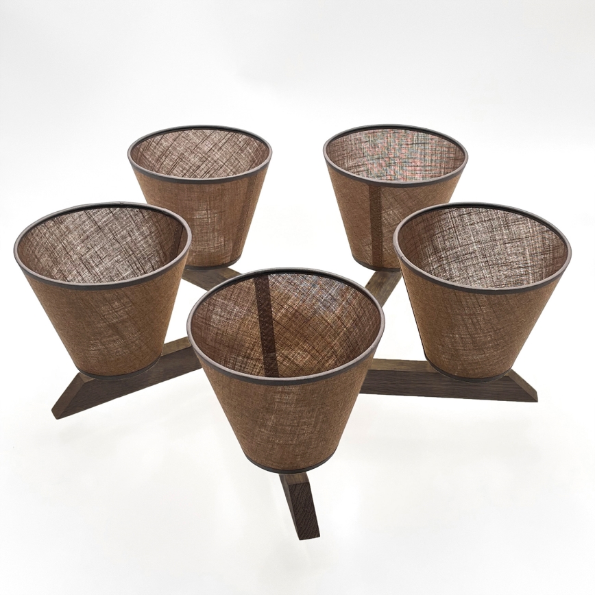 Brilagi - LED Stropna svjetiljka ANTHONY 5xE14/40W/230V hrast orah/smeđa