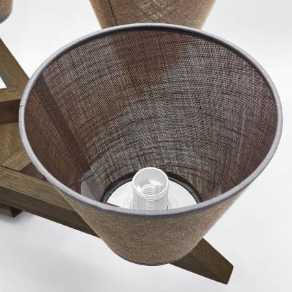 Brilagi - LED Stropna svjetiljka ANTHONY 5xE14/40W/230V hrast orah/smeđa