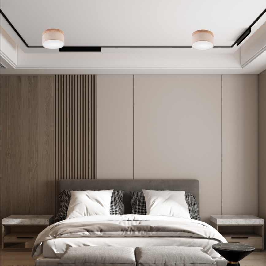 Brilagi - LED Stropna svjetiljka BELLADONNA 1xE27/15W/230V pr. 30 cm bež/hrast