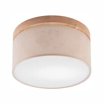 Brilagi - LED Stropna svjetiljka BELLADONNA 1xE27/15W/230V pr. 30 cm bež/hrast