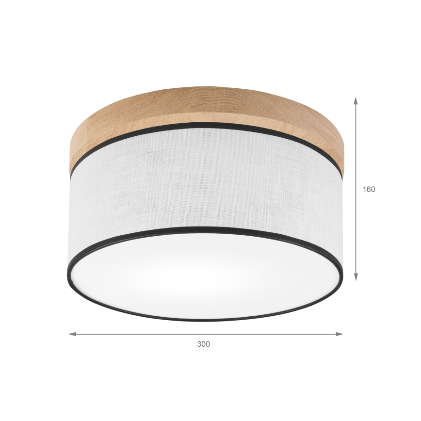 Brilagi - LED Stropna svjetiljka BELLADONNA 1xE27/15W/230V promjer 30 cm bijela/hrast