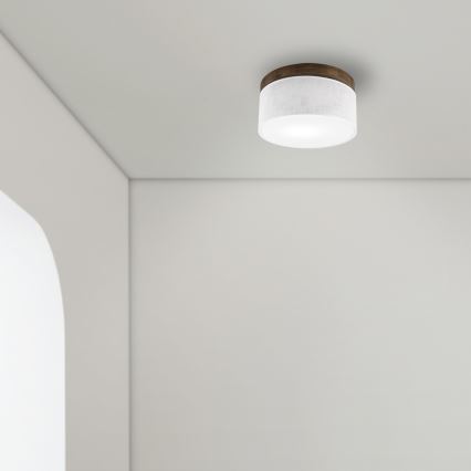 Brilagi - LED Stropna svjetiljka BELLADONNA 1xE27/15W/230V promjer 30 cm bijela/hrast orah