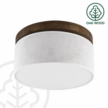 Brilagi - LED Stropna svjetiljka BELLADONNA 1xE27/15W/230V promjer 30 cm bijela/hrast orah