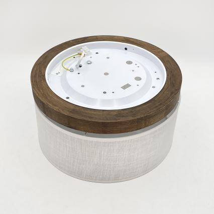 Brilagi - LED Stropna svjetiljka BELLADONNA 1xE27/15W/230V promjer 30 cm bijela/hrast orah
