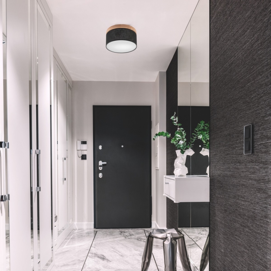 Brilagi - LED Stropna svjetiljka BELLADONNA 1xE27/15W/230V pr. 30 cm crna/hrast