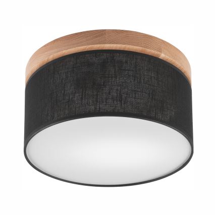 Brilagi - LED Stropna svjetiljka BELLADONNA 1xE27/15W/230V pr. 30 cm crna/hrast