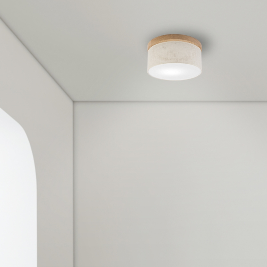 Brilagi - LED Stropna svjetiljka BELLADONNA 1xE27/15W/230V promjer 30 cm krem/hrast