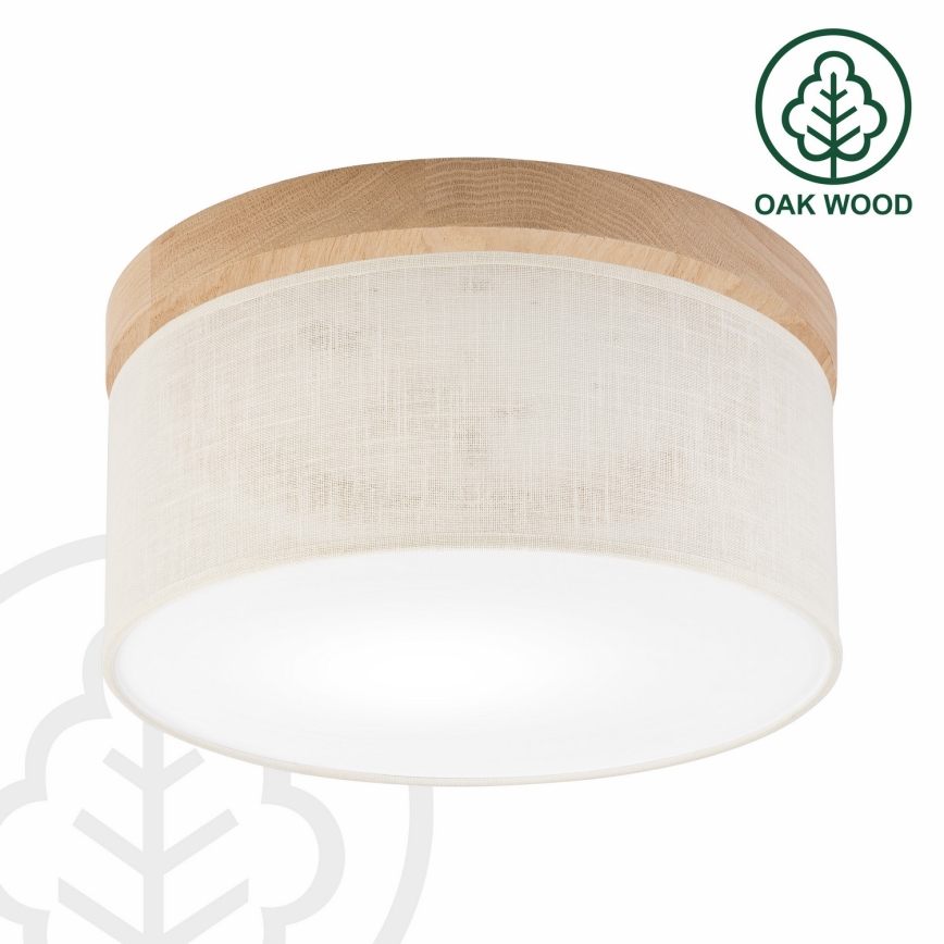 Brilagi - LED Stropna svjetiljka BELLADONNA 1xE27/15W/230V promjer 30 cm krem/hrast