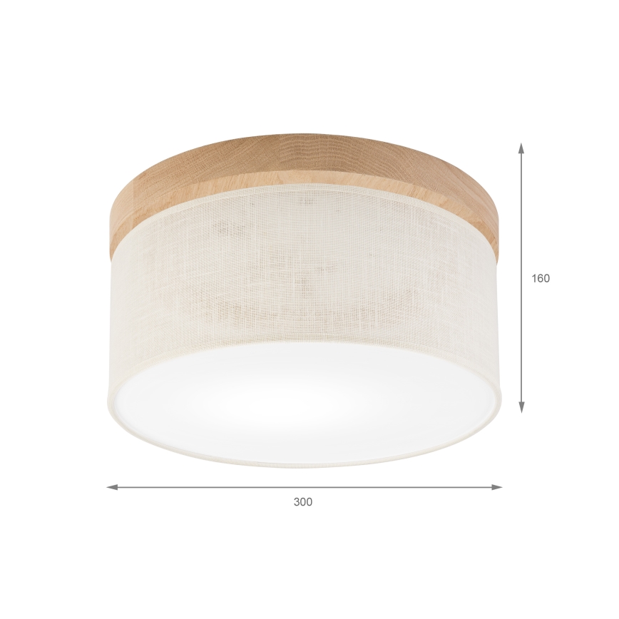 Brilagi - LED Stropna svjetiljka BELLADONNA 1xE27/15W/230V promjer 30 cm krem/hrast