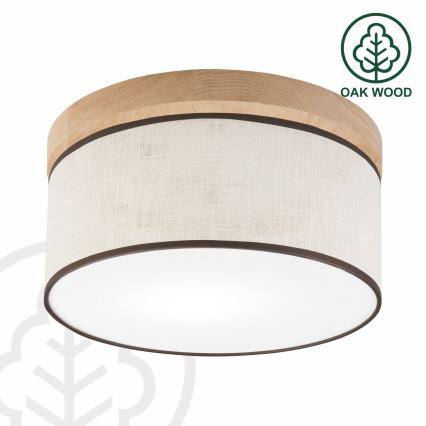 Brilagi - LED Stropna svjetiljka BELLADONNA 1xE27/15W/230V promjer 30 cm krem/hrast