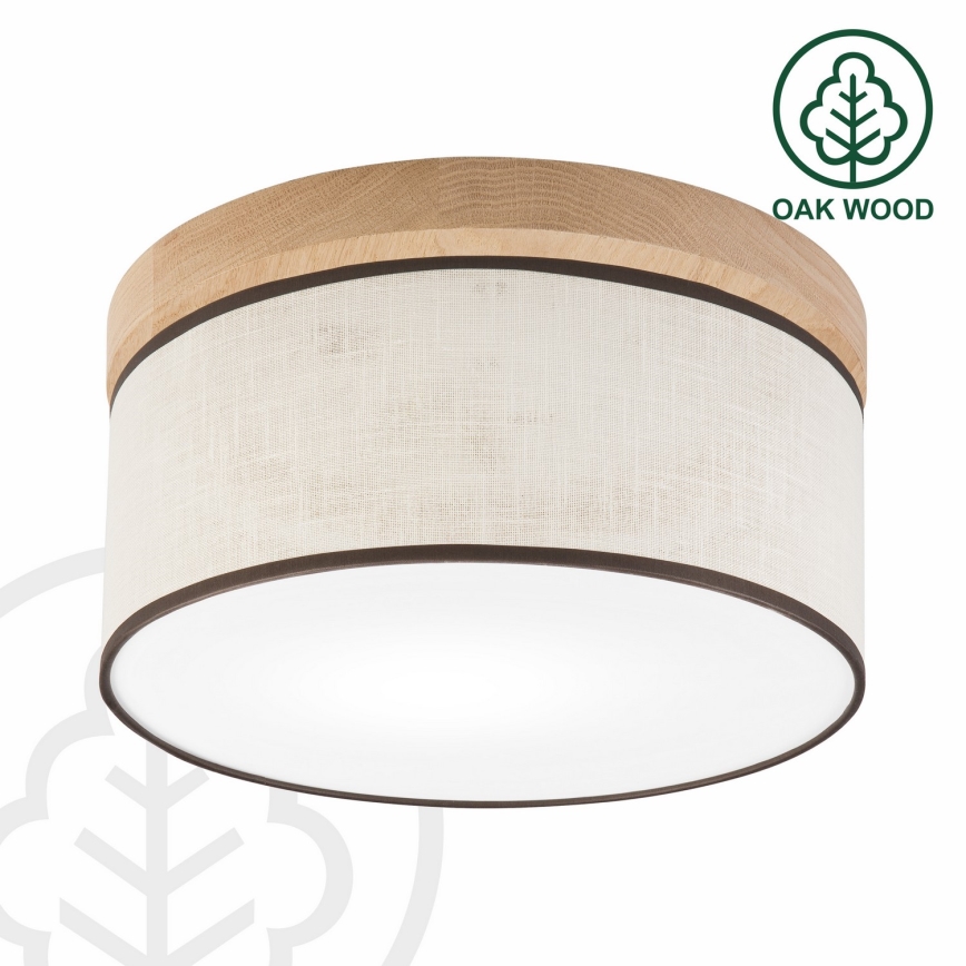 Brilagi - LED Stropna svjetiljka BELLADONNA 1xE27/15W/230V promjer 30 cm krem/hrast