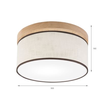 Brilagi - LED Stropna svjetiljka BELLADONNA 1xE27/15W/230V promjer 30 cm krem/hrast