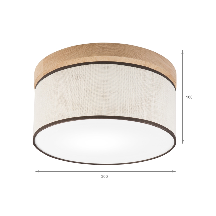 Brilagi - LED Stropna svjetiljka BELLADONNA 1xE27/15W/230V promjer 30 cm krem/hrast
