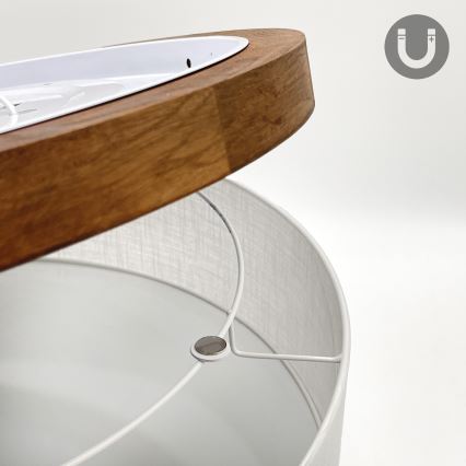 Brilagi - LED Stropna svjetiljka BELLADONNA 1xE27/15W/230V promjer 30 cm bijela/hrast trešnja