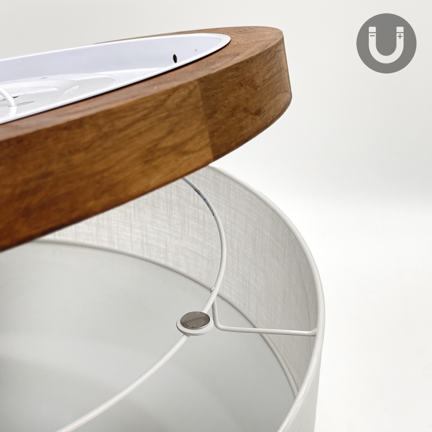 Brilagi - LED Stropna svjetiljka BELLADONNA 1xE27/15W/230V promjer 30 cm bijela/hrast trešnja