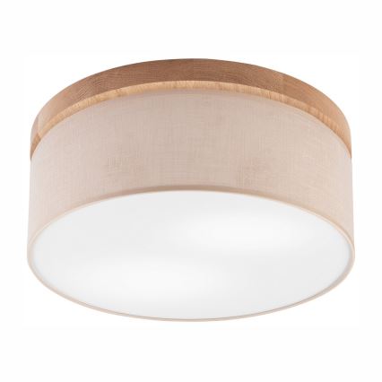 Brilagi - LED Stropna svjetiljka BELLADONNA 2xE27/15W/230V pr. 40 cm bež/hrast