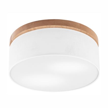 Brilagi - LED Stropna svjetiljka BELLADONNA 2xE27/15W/230V pr. 40 cm bijela/hrast