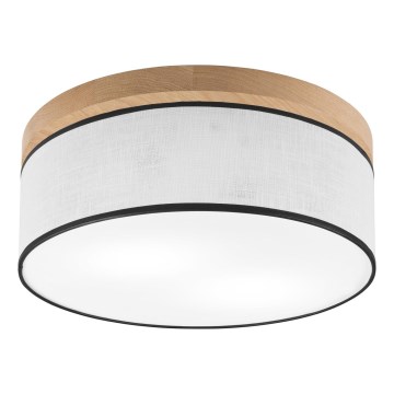 Brilagi - LED Stropna svjetiljka BELLADONNA 2xE27/15W/230V pr. 40 cm bijela/hrast