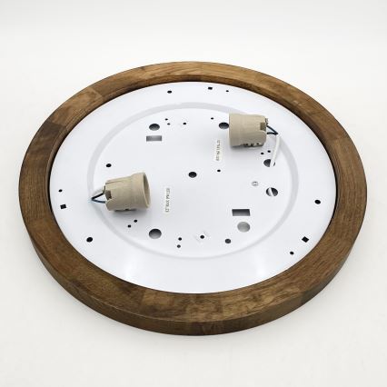 BRILAGI - LED Stropna svjetiljka BELLADONNA 2xE27/15W/230V Ø 40 cm bijela/hrast-orah