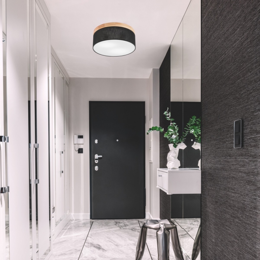 Brilagi - LED Stropna svjetiljka BELLADONNA 2xE27/15W/230V pr. 40 cm crna/bor