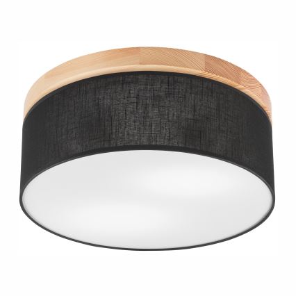 Brilagi - LED Stropna svjetiljka BELLADONNA 2xE27/15W/230V pr. 40 cm crna/bor