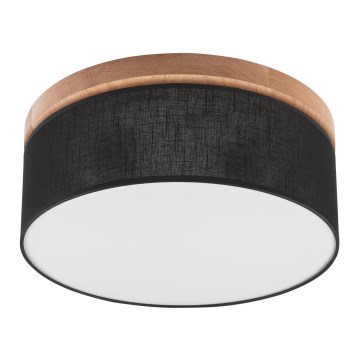 Brilagi - LED Stropna svjetiljka BELLADONNA 2xE27/15W/230V pr. 40 cm crna/hrast